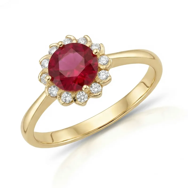 Δαχτυλίδι Μονόπετρο με Πράσινη Πέτρα απο Kίτρινο Χρυσό 14 Καρατίων DX2602