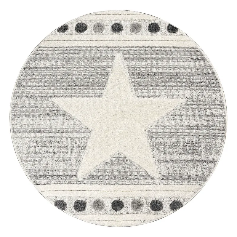 Beauty Home Ροτόντα Loop 133x133 Art 9559 Grey White Γκρι Λευκό