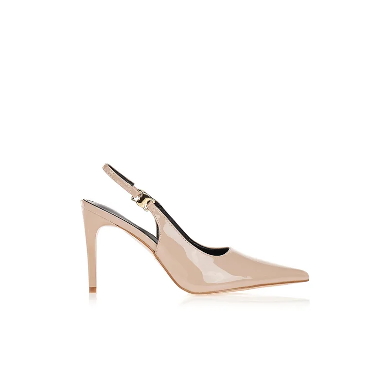 Γόβες nude μυτερές slingback NUDE