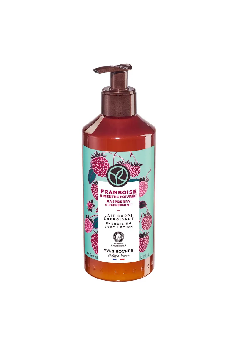 Yves Rocher Raspberry & Peppermint Energizing Body Lotion 390 ml - 40430
