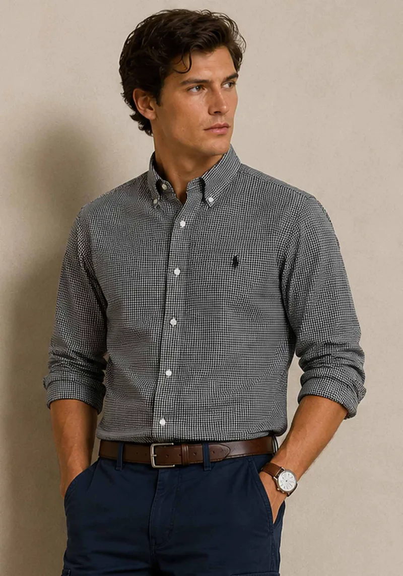 Polo Ralph Lauren Πουκάμισο Check - 712623623 003 Black White
