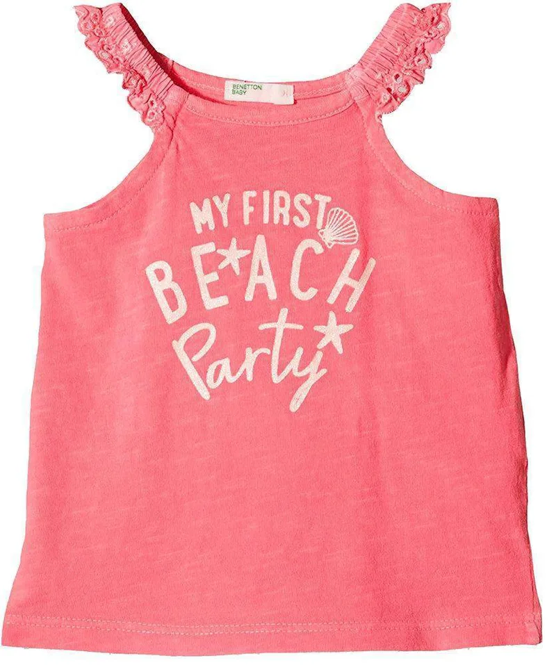 ΜΠΛΟΥΖΑ ΜΕ ΡΑΝΤΑΚΙ BENETTON SUMMER HER ΡΟΖ FLUO (62 CM)-(3-6 ΜΗΝΩΝ)