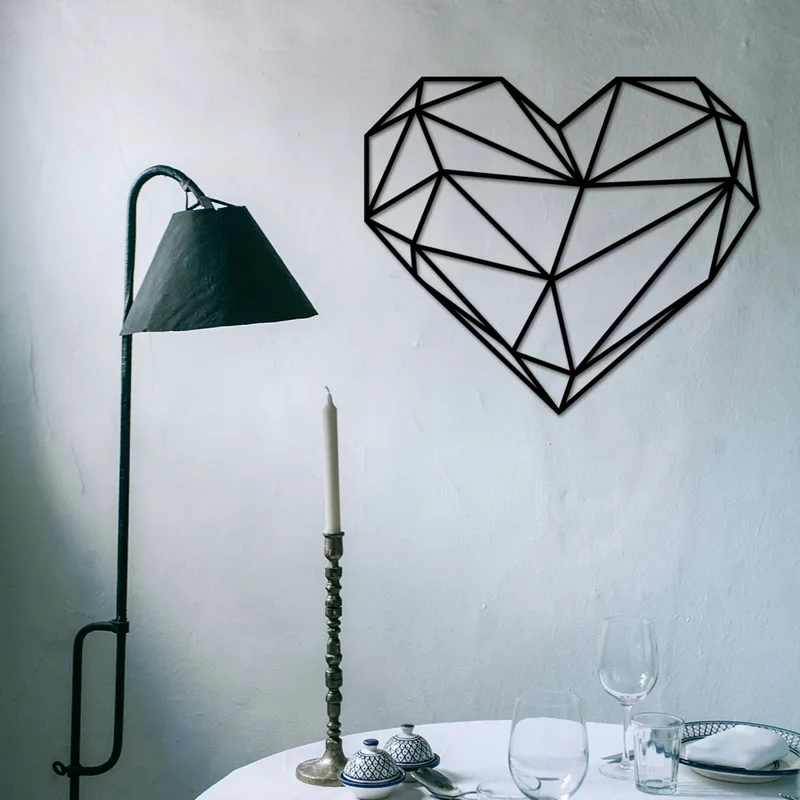 Μεταλλικό Διακοσμητικό Τοίχου Heart Metal Decor 279Enz1124 47x40 cm