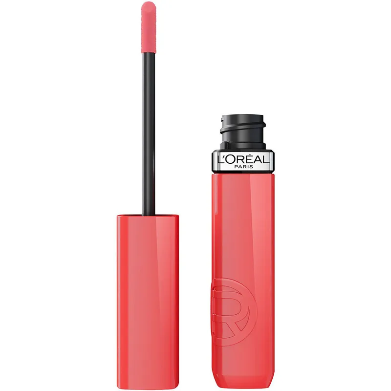 L'Oreal Paris Infaillible Laque Resitance Liquid Lipstick Υγρό Λαμπερό Κραγιόν για Έντονο Χρώμα Μακράς Διάρκειας 4.3ml - 600 Le Nu Rose