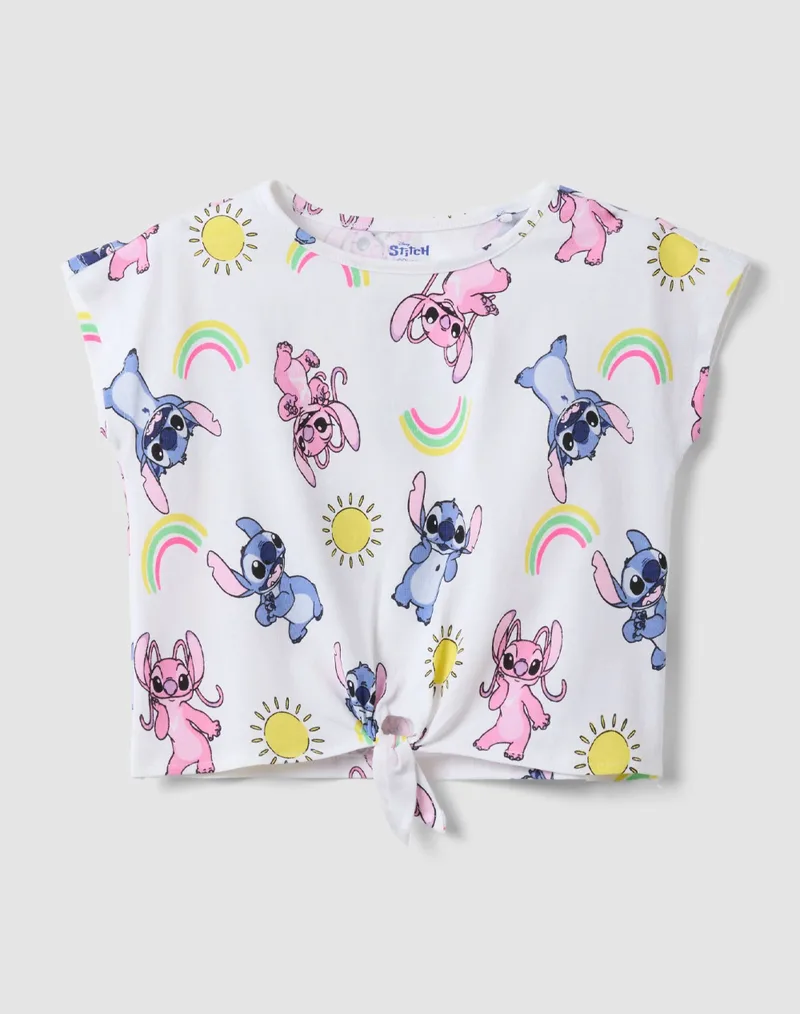 OVS T-SHIRT SHORT SLEEVE LILO 2654783-BRILLIANT WHITE White