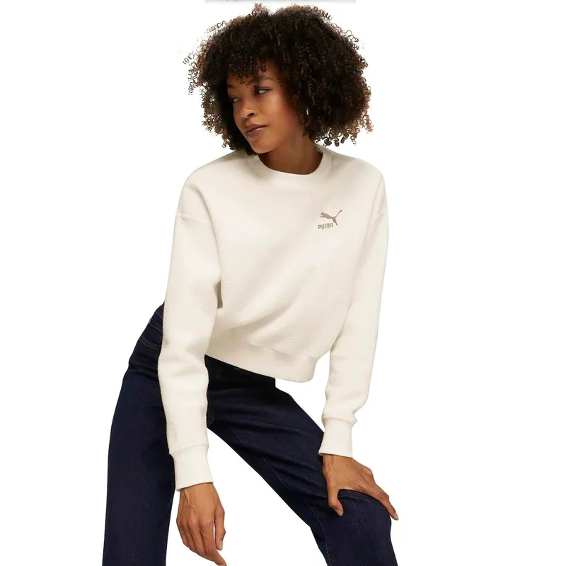 Μπλούζα Μακρυμάνικη Puma Classics Fleece Crew 621413-99 Γυναικείο