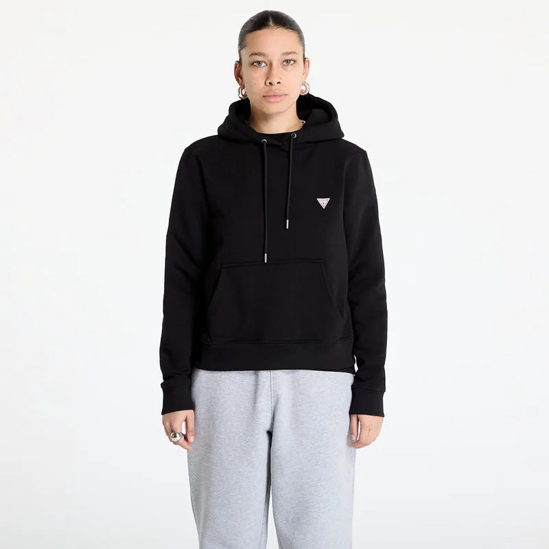 Φούτερ Guess JEANS Hood Reg Mini Triang Sweat Jet Black A996 XS