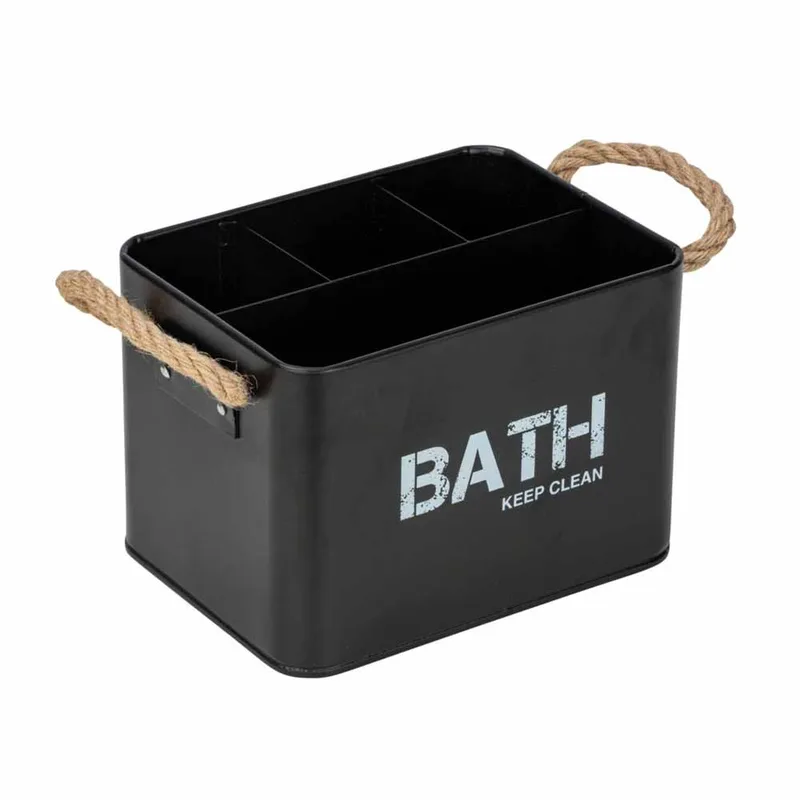 Κουτί Αποθήκευσης 4 Θέσεων Wenko Gara Black 24328100