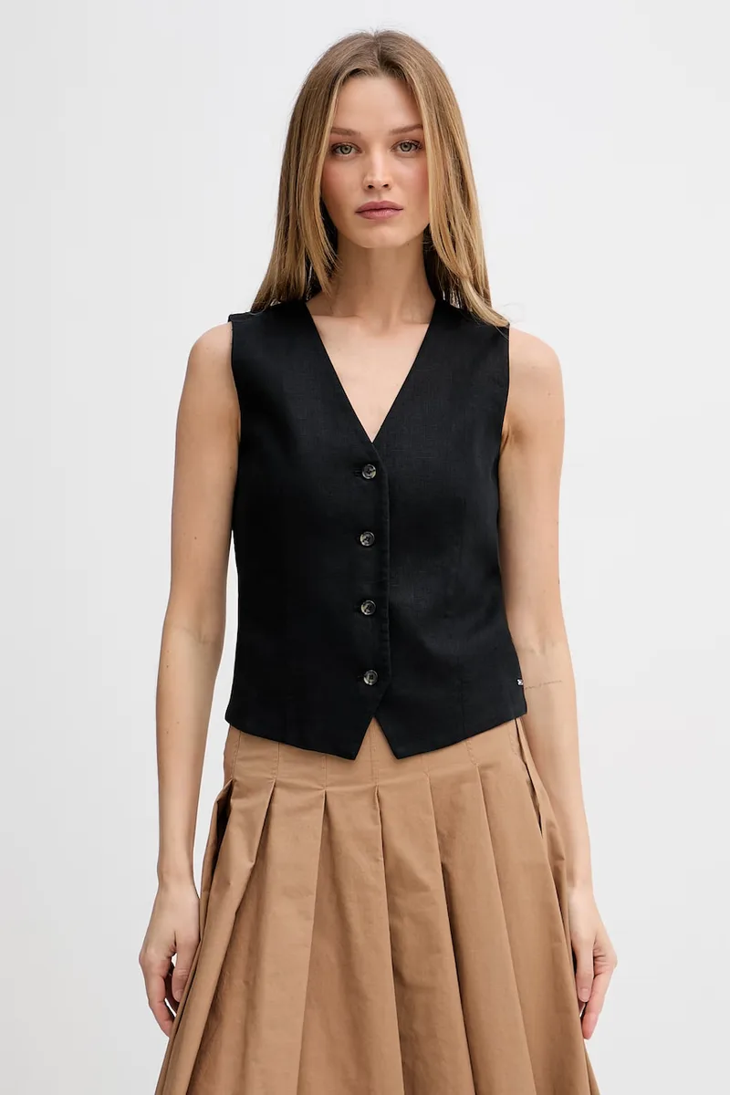 Tommy Hilfiger μονόπετο γιλέκο γυναικείο με λινό