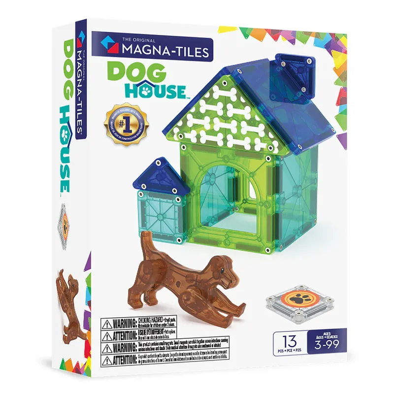 Μαγνητικό Παιχνίδι Κατασκευών Magna-Tiles Dog House 13 Set