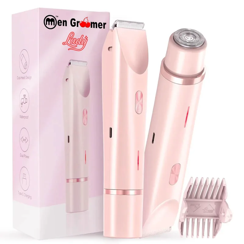 Men Groomer Lady – Γυναικεία Ξυριστική & Αποτριχωτική Μηχανή Διπλής Κεφαλής, Επαναφορτιζόμενη, Αδιάβροχη, Ιδανική για την Ευαίσθητη Περιοχή.