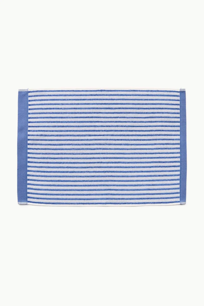 Coincasa πετσέτα χεριών με ριγέ σχέδιο 60 x 40 cm - 006815597 Γαλάζιο