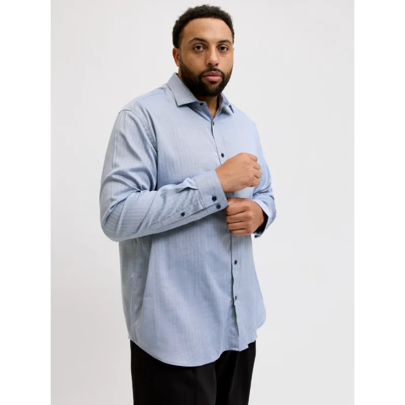 Jack & Jones "Parker Melange", μακρυμάνικο πουκάμισο Tencel - Navy Blazer