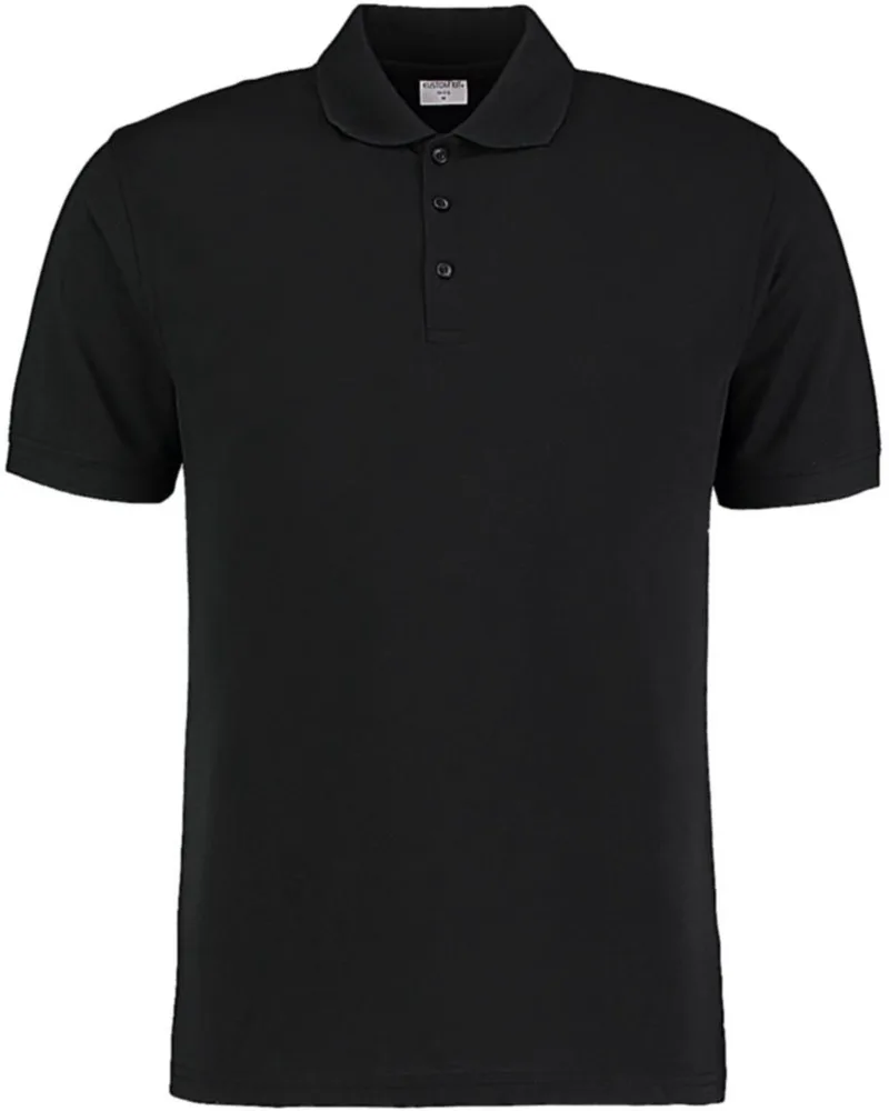Ανδρικο Κοντομανικο Polo Klassic Slim Fit Polo Superwash® 60 Kustom Kit KK413 Black