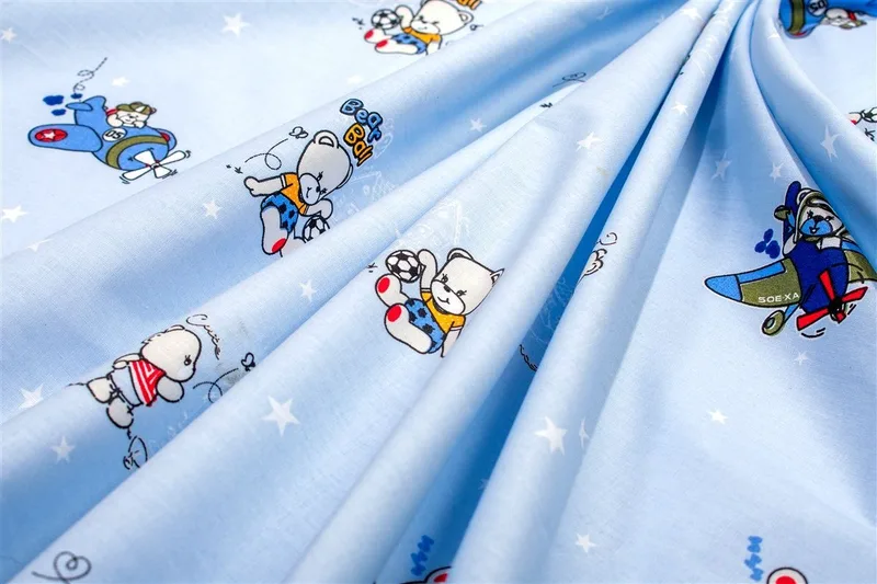 Σεντονάκι Λίκνου bebe Bear's Playtime 591 80x110 Sky Blue