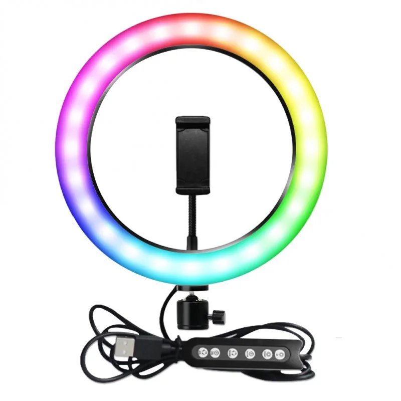 Φωτιστικό Δαχτυλίδι RGB Ring Light 36cm 3200-5600K με Βάση για Κινητό