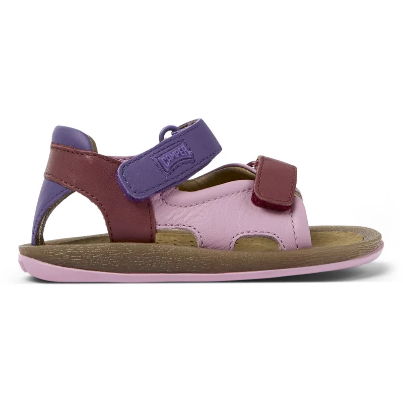 CAMPER Twins - Πέδιλα Για Firstwalkers - Ροζ,Κόκκινο,Μοβ, Μέγεθος 24, Smooth leather