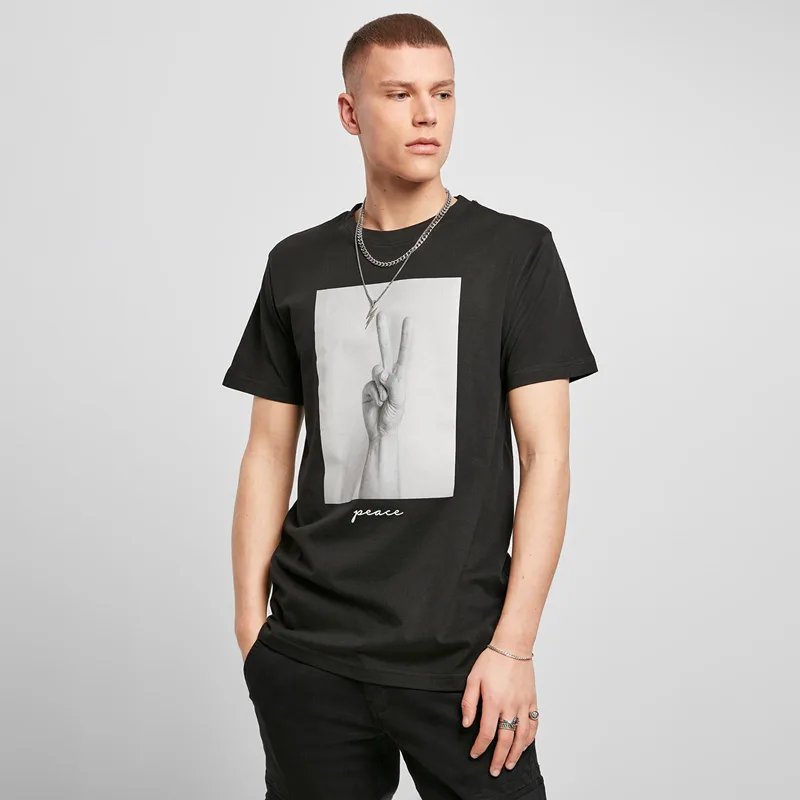 T-shirt Urban Classics Peace Sign Tee Black S
