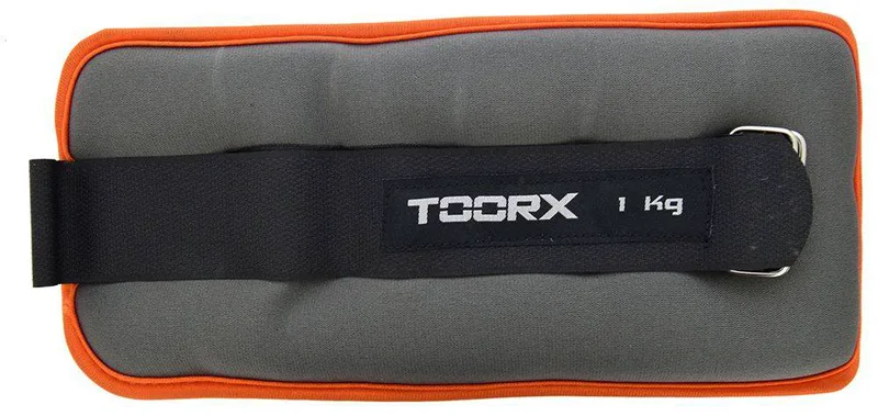 ΒΑΡΑΚΙΑ ΑΚΡΩΝ TOORX (AHF-072) ΜE VELCRO ΓΚΡΙ/ΠΟΡΤΟΚΑΛΙ (2 Χ 1 KG)