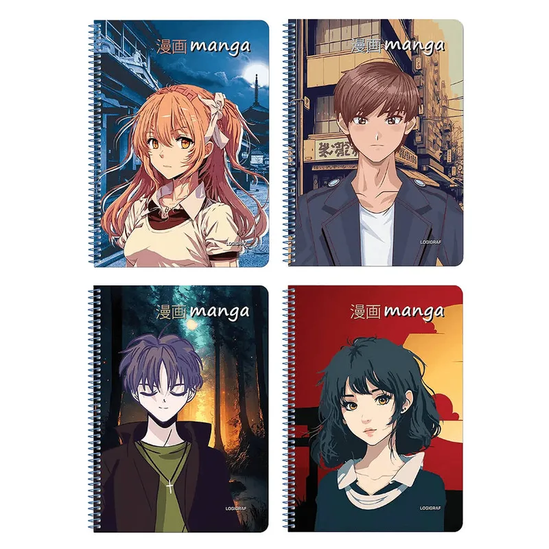 Τετράδιο Σπιράλ 21x29cm Logigraf Manga 2Θέμ 60Φ 950220 (Τυχαία επιλογή εξώφυλλο)