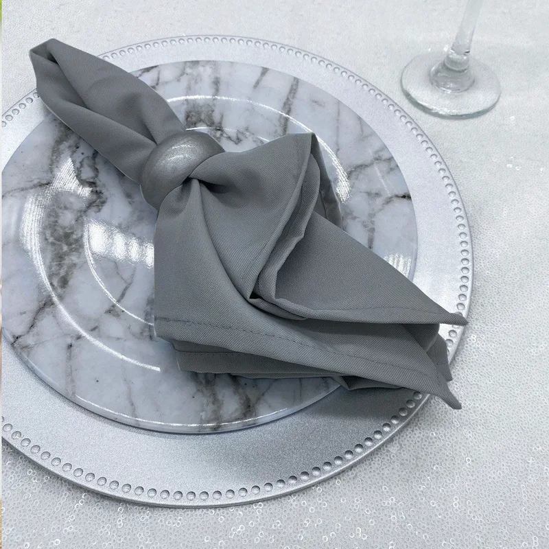 Πετσέτα Anesis Φαγητού PLAIN LINE Polyester 100% Silver 50x50