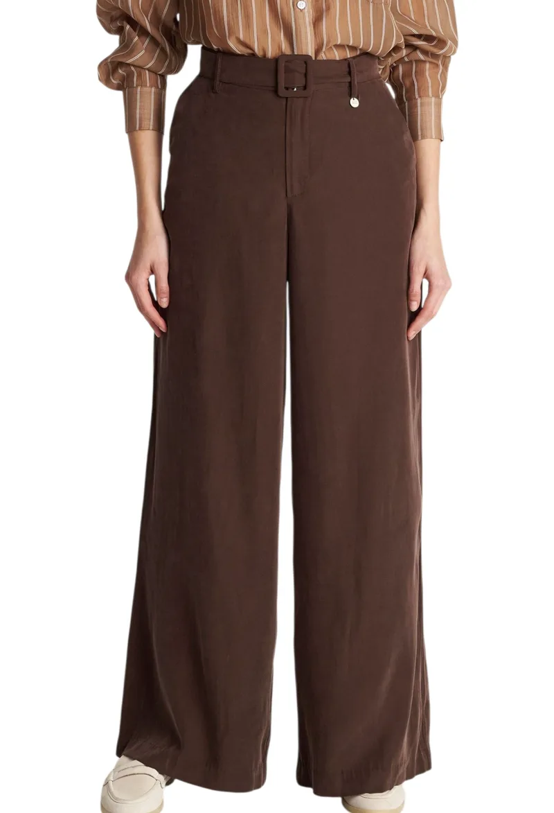 Παντελόνι Υφασμάτινο Ale Formal Με Ζώνη 8922874-BROWN Γυναικείο