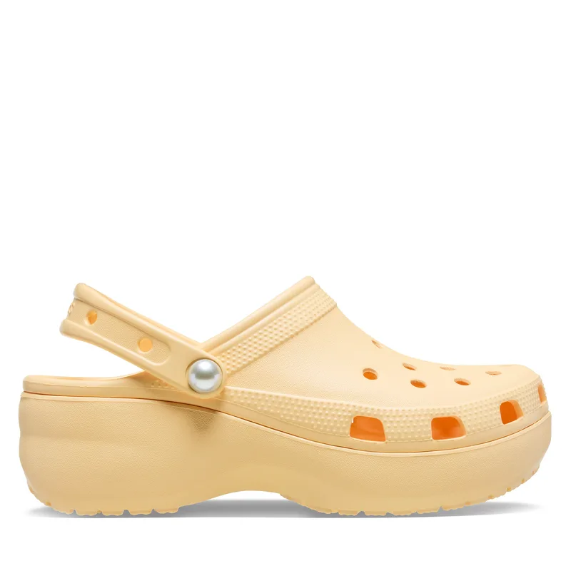 Παντόφλες Crocs Classic Platform Pearl Clog 211231 Κίτρινο