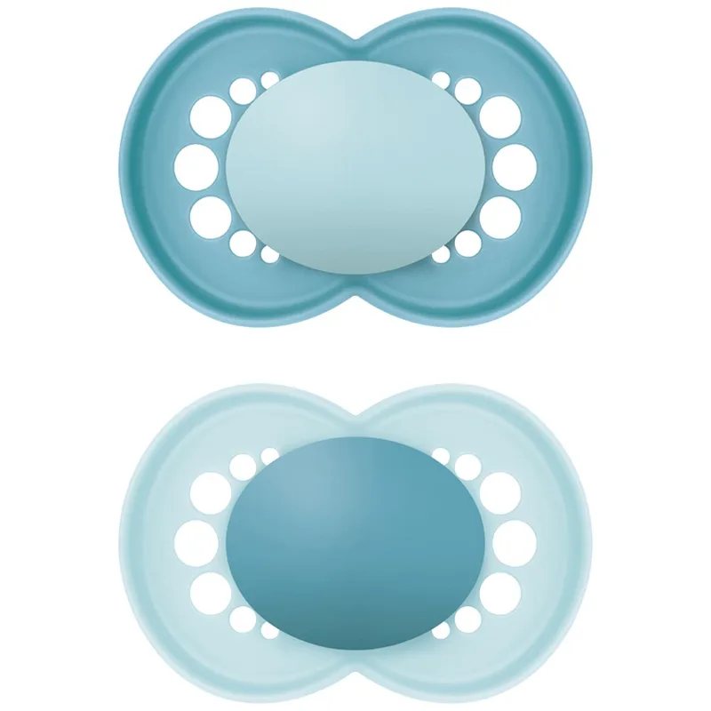 Mam Original Silicone Soother 16m+ Ορθοδοντική Πιπίλα Σιλικόνης με Θήκη Μεταφοράς & Αποστείρωσης 2 Τεμάχια, Κωδ 278SBc - Μπλε / Γαλάζιο