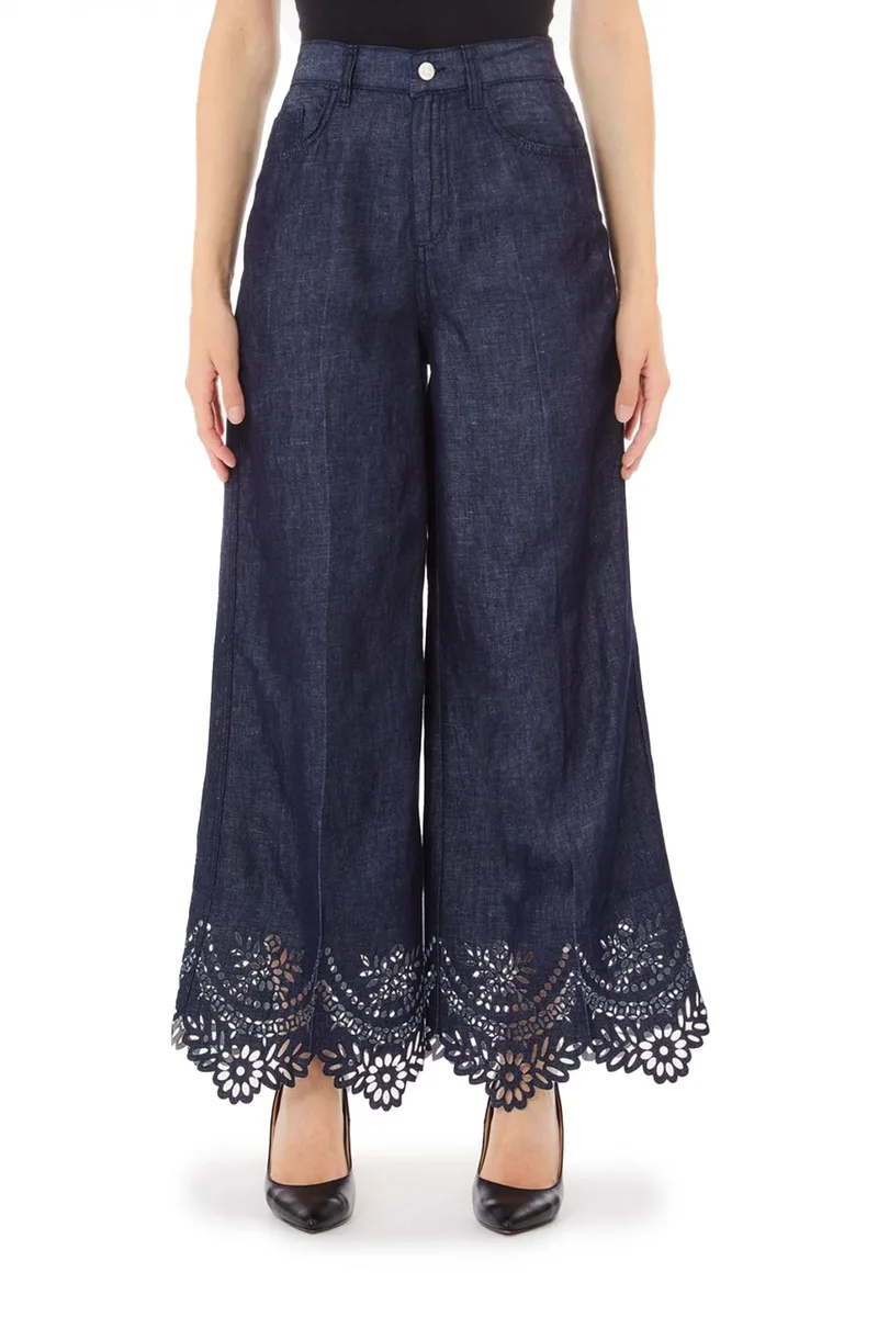 LIU-JO ΠΑΝΤΕΛΟΝΑ JEANS ΤΕΛΕΙΩΜΑ ΚΟΦΤΟ ΣΚΟΥΡΟ ΜΠΛΕ