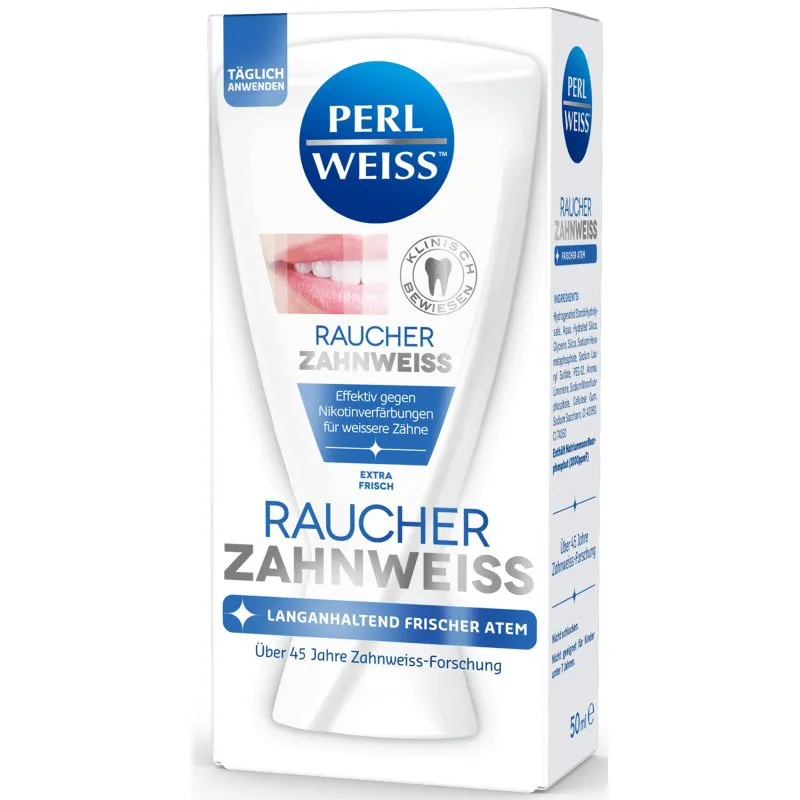 Perl Λευκό Bleaching Toothpaste for Smokers λευκαντική οδοντόκρεμα για καπνιστές 50 ml