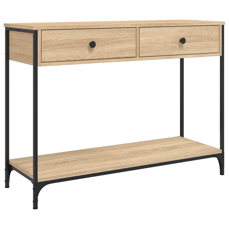 vidaXL Τραπέζι Κονσόλα Sonoma Δρυς 100x34,5x75 εκ. Επεξεργασμένο Ξύλο