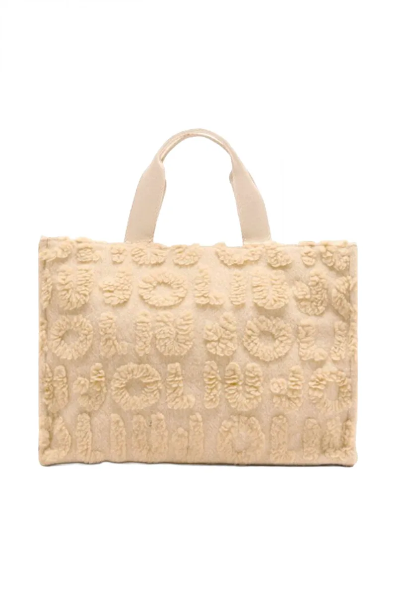 LIU-JO ΤΣΑΝΤΑ TOTE LOGO ΜΠΕΖ