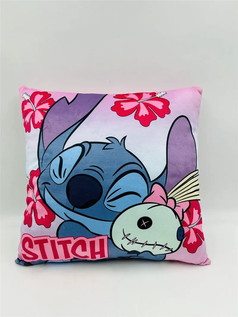 Βελούδινο Μαξιλάρι Disney Home Stitch 613 38X38 Ροζ 100% Velboa