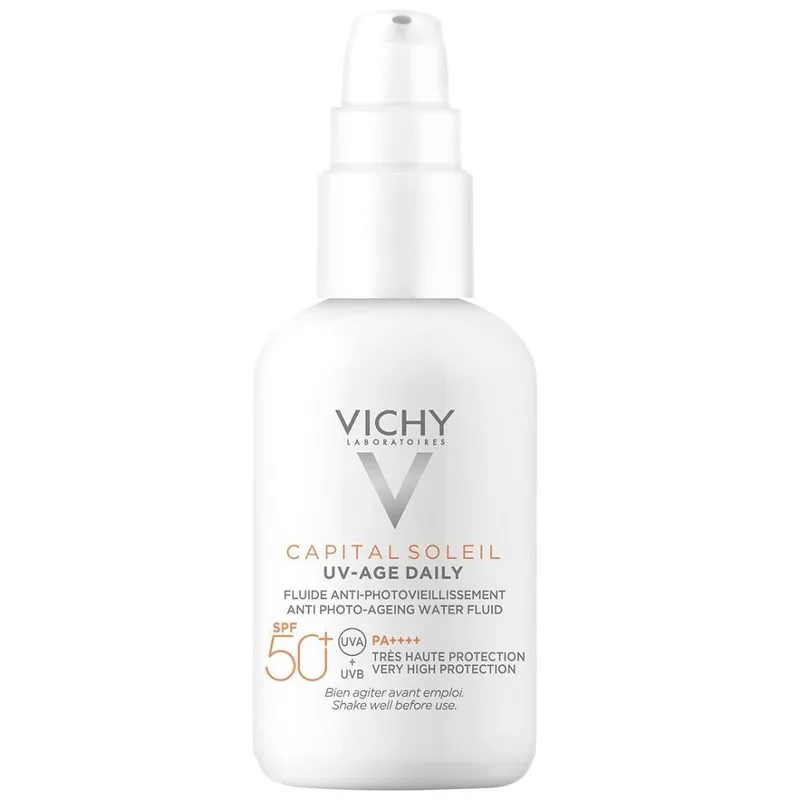 Vichy Capital Soleil UV- Age Daily Spf50+, Αντιρυτιδικό Αντηλιακό Πολύ Υψηλής Προστασίας Κατά της Φωτογήρανσης 40ml