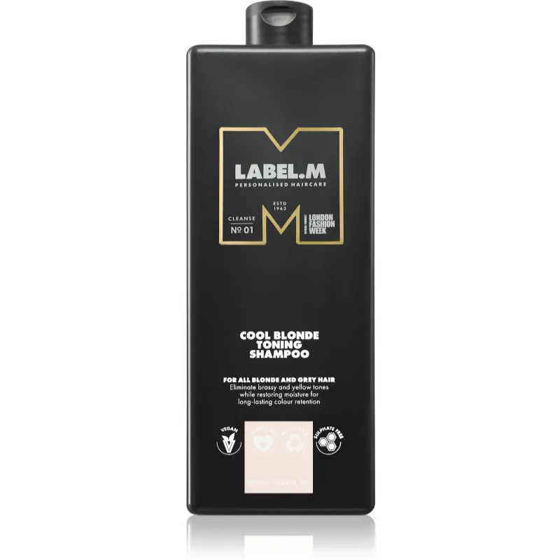 label.m Cool Blonde Toning Shampoo σαμπουάν εξουδετέρωση κίτρινων αποχρώσεων 1000 ml