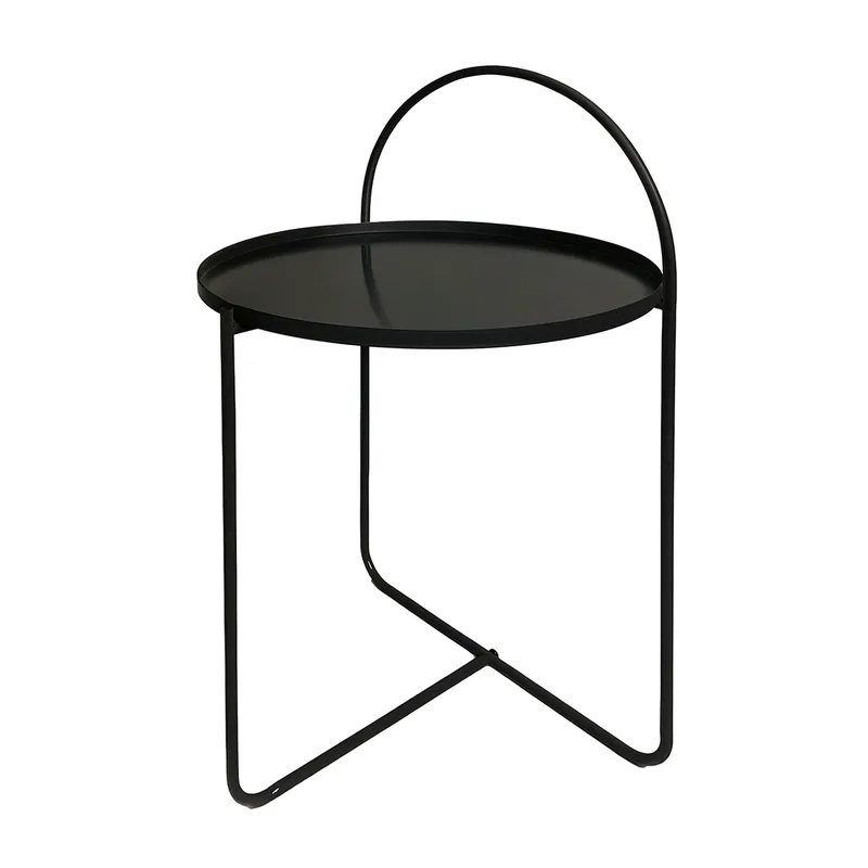 Τραπεζάκι Side Μεταλλικό Φ40x65εκ. Black MRShome 0034000 (Υλικό: Μεταλλικό, Χρώμα: Μαύρο) - MRS HOME - sl-DF-0034000
