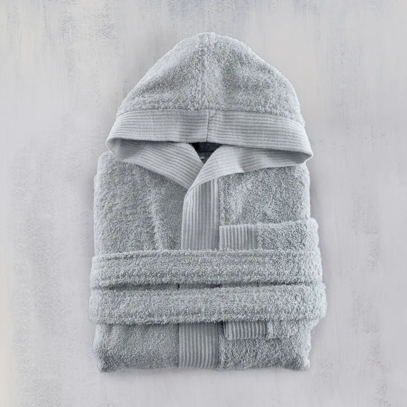 Μπουρνούζι παιδικό με κουκούλα (Νο 14-16) TWIST GREY, RYTHMOS HOME