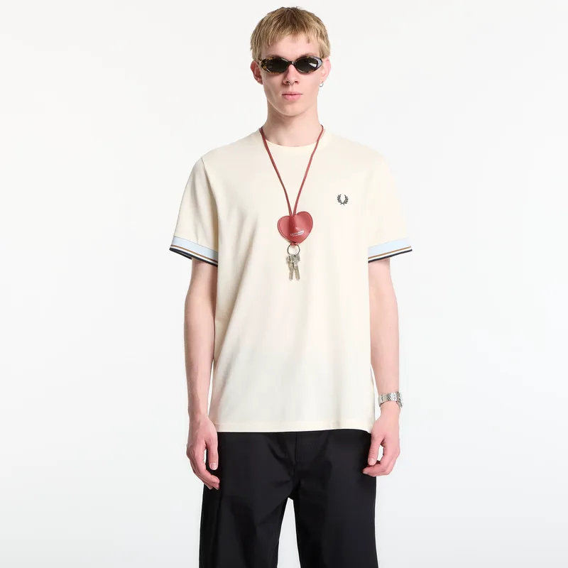 T-shirt Fred Perry Twin Tipped Cuff T-Shirt Ecru M