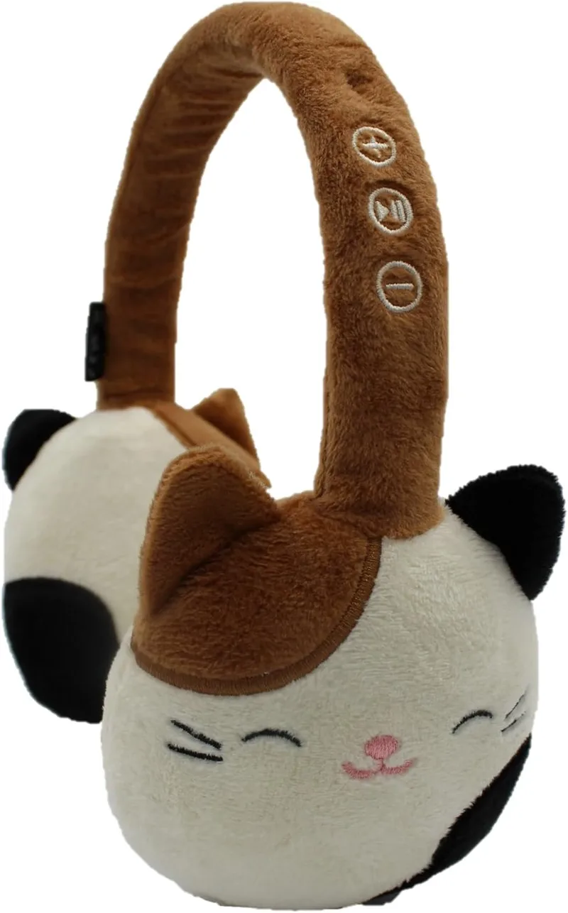 Bluetooth Ακουστικά Lazerbuilt Jazwares Original Squishmallows Λούτρινα Ασύρματα Κεφαλής για Παιδιά με Μικρόφωνο - Cam the Cat (HMSQM-BT-CAM)