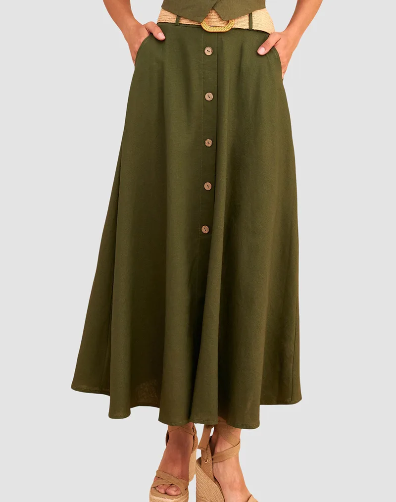 ATTRATTIVO ΦΟΥΣΤΑ & ΖΩΝΗ 9924570-LKHAK Khaki