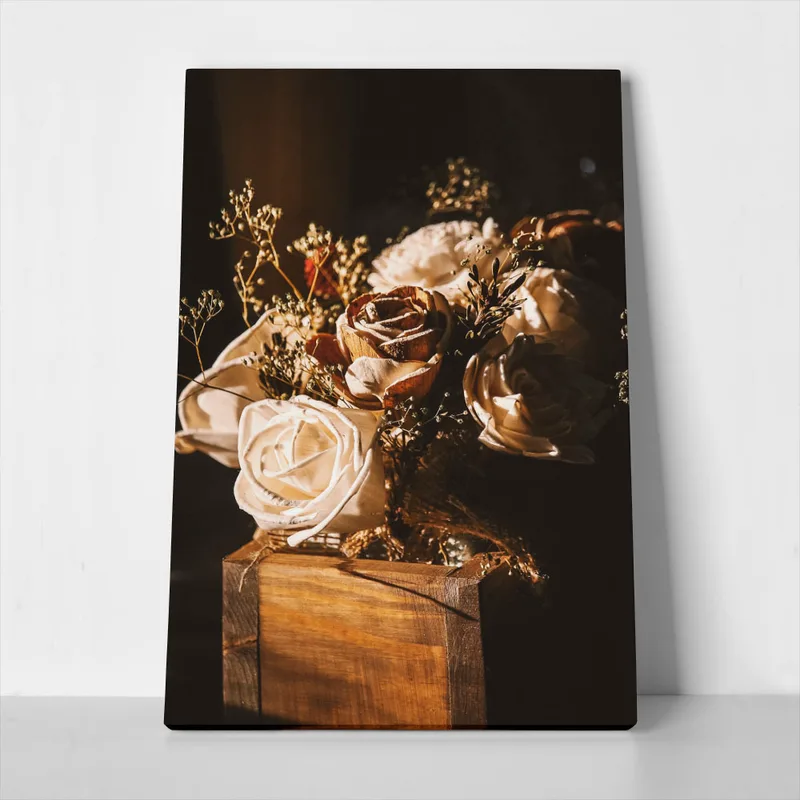 Πίνακας σε Καμβά RUSTIC FARMHOUSE DRIED FLOWERS