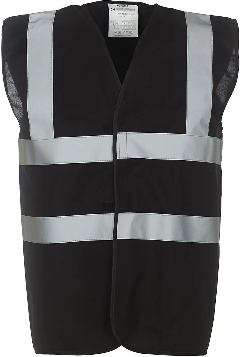 Γιλέκο Ασφαλείας Fluo 2 Yoko HVW100P Black