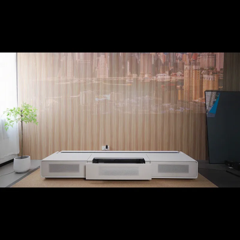Shore Fully-Assembled Modern Matte TV Stand for UST Projector