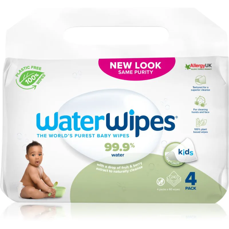 WaterWipes Baby Wipes Soapberry 4 Pack παιδικά απαλά υγρομάντηλα 4x60 τμχ