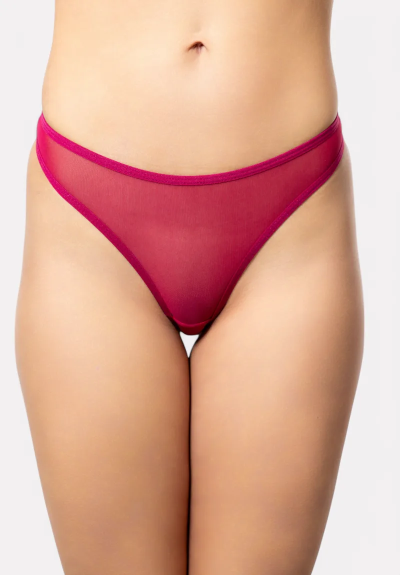 Στρινγκ Cottonhill Shine Strass CH4561-Μπορντώ