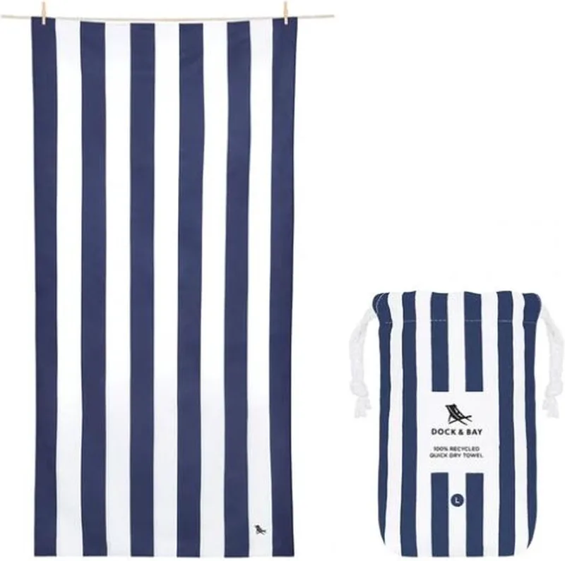 ΠΕΤΣΕΤΑ ΘΑΛΑΣΣΗΣ QUICKDRY DOCK - BAY CABANA - WHITSUNDAY BLUE 90X200CM