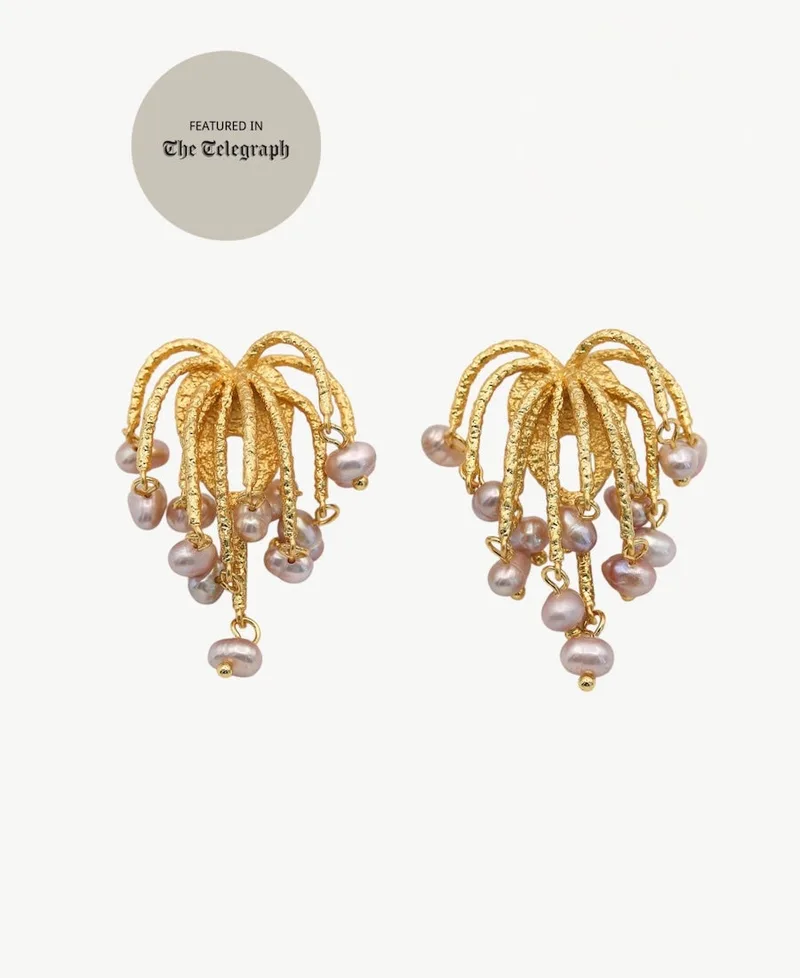 Firework Freshwater Pearl Earrings