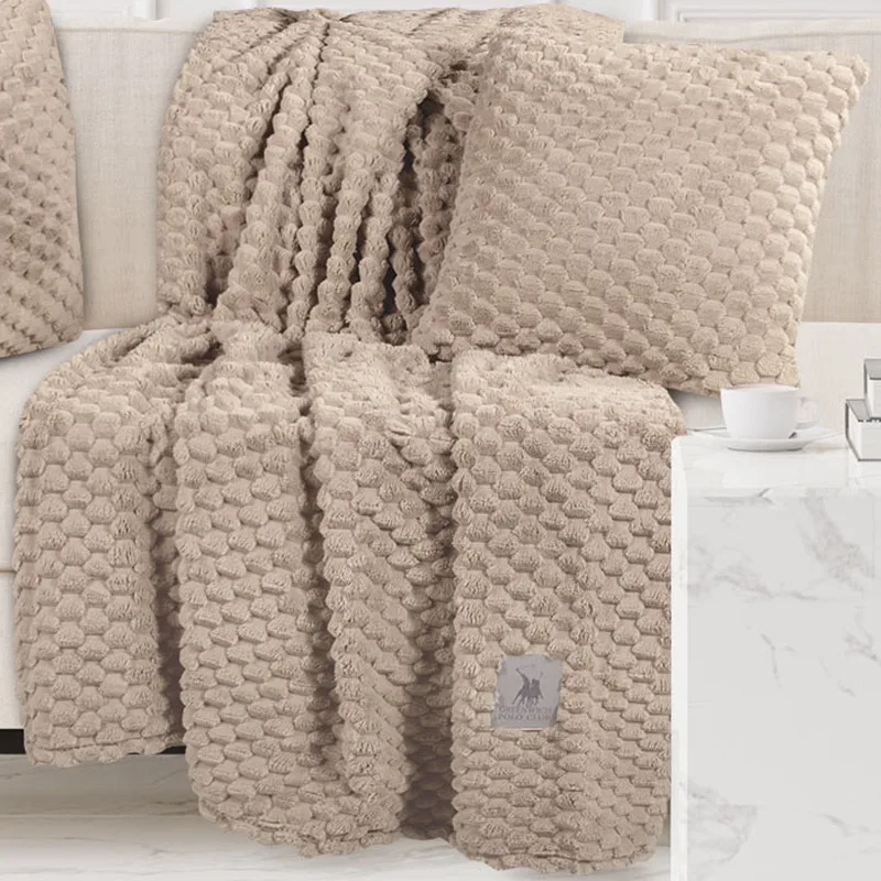 Κουβέρτα Καναπέ-Ριχτάρι 130x170 Greenwich Polo Essential 3475 Taupe 130x170