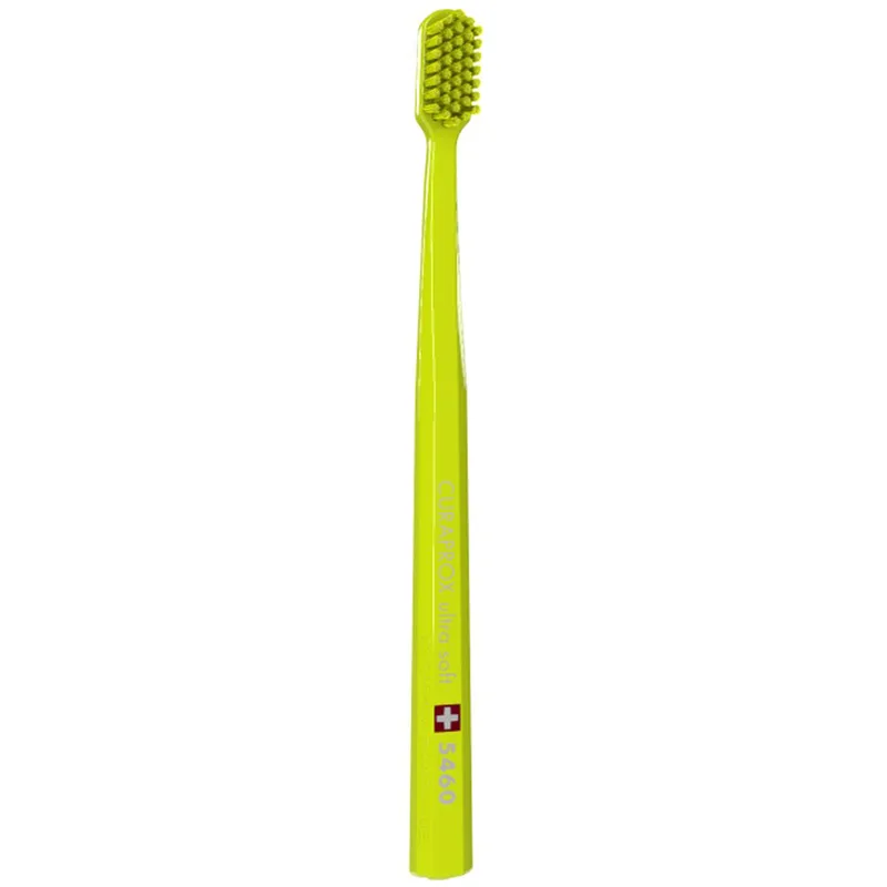 Curaprox CS 5460 Ultra Soft Οδοντόβουρτσα με Εξαιρετικά Απαλές & Ανθεκτικές Τρίχες Curen για Αποτελεσματικό Καθαρισμό 1 Τεμάχιο - Λαχανί/ Λαχανί