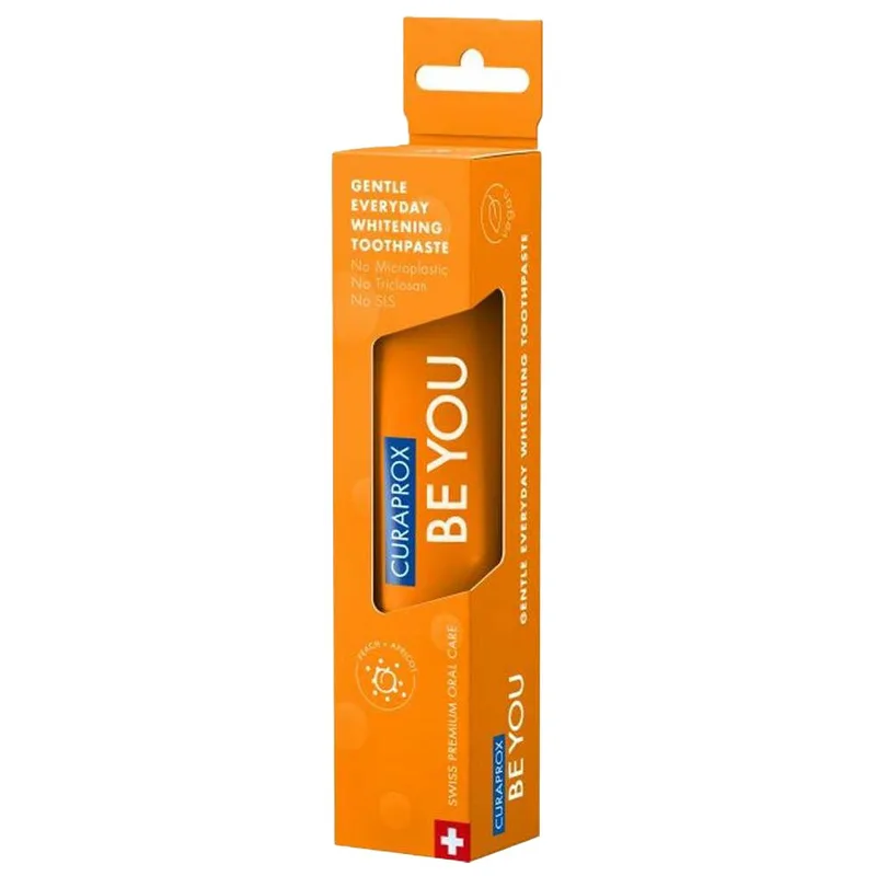 Curaprox Be You Gentle Everyday Whitening Toothpaste Peach & Apricot Λευκαντική Οδοντόκρεμα με Γεύση Ροδάκινο & Βερίκοκο 60ml